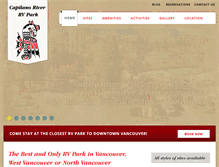 Tablet Screenshot of capilanoriverrvpark.com